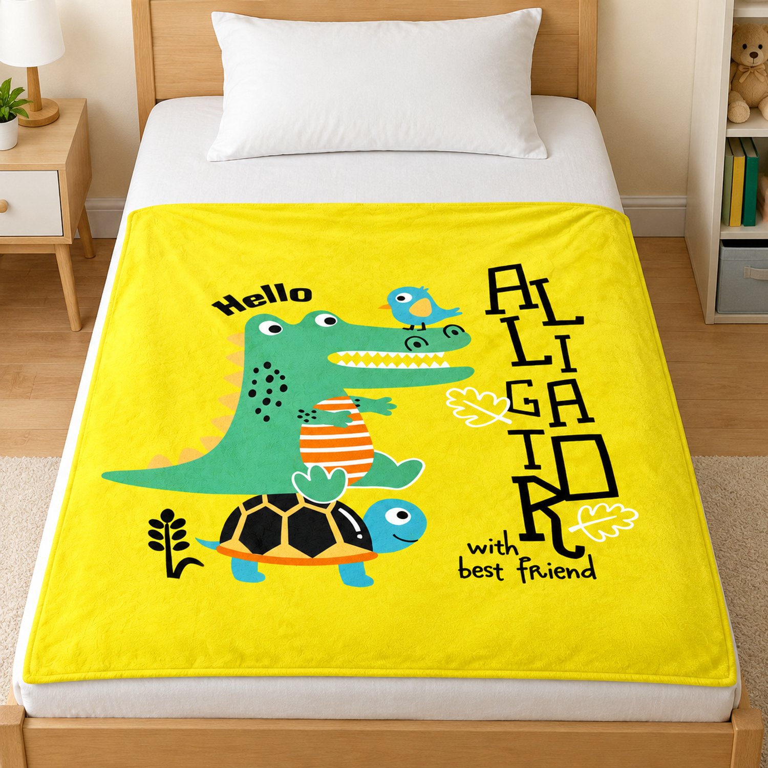SWGOTA Flanellen kinderdeken met cartoonmotief, polyester, 250 gsm Multicolor