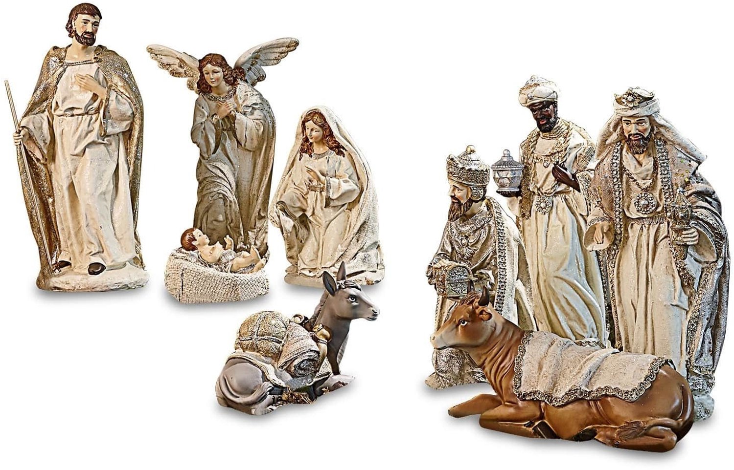 Loberon Figuur set van 9 Liré crème