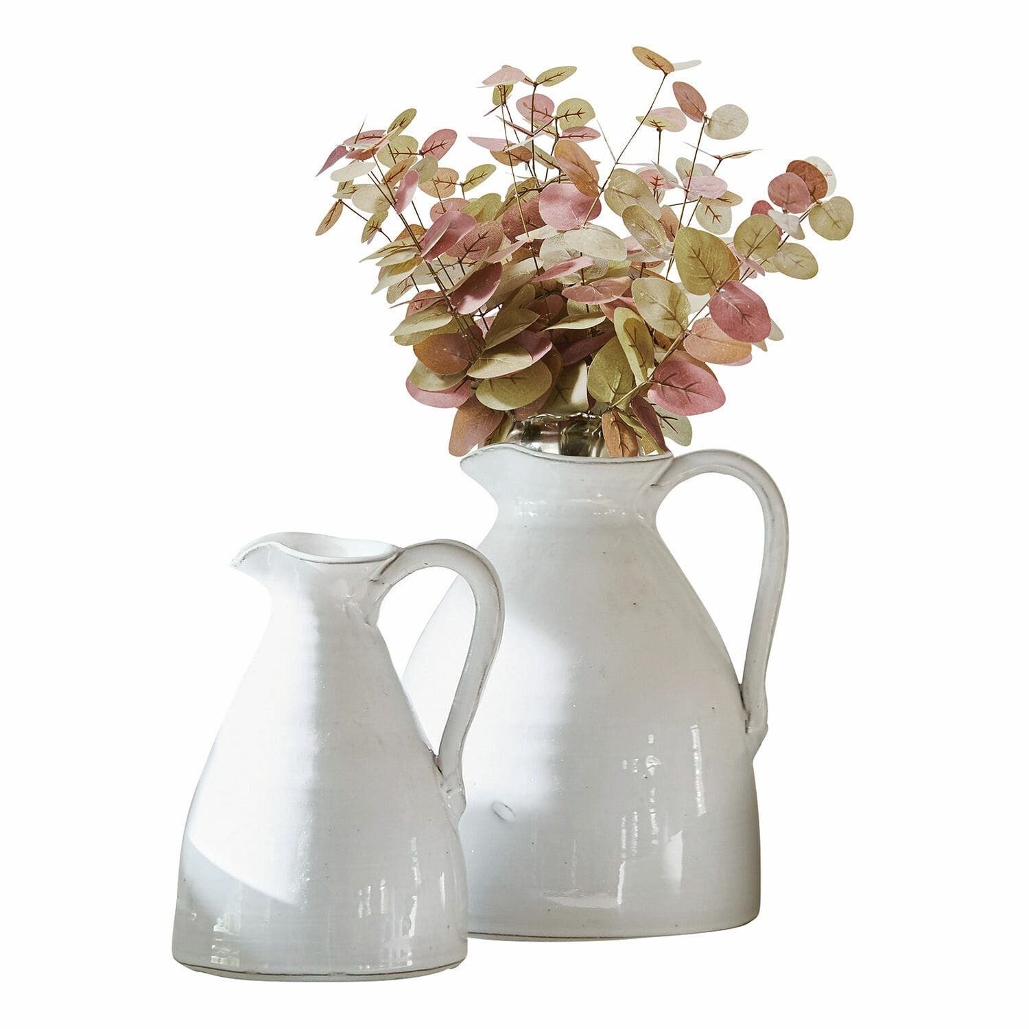 Loberon Vaas set van 2 Yarick wit
