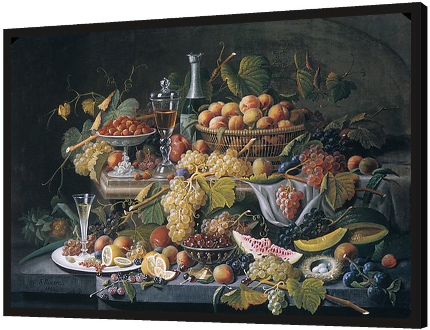 Printen.eu Ingelijste poster - Still Life: Fruit - 30 x 20 cm Multicolor