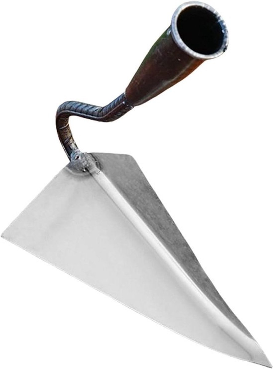 Tuinhaard - Gereedschap voor bloempotten - Voor bodembewerking - Driehoekige vorm - 28 x 11 x 18 cm - Zwart