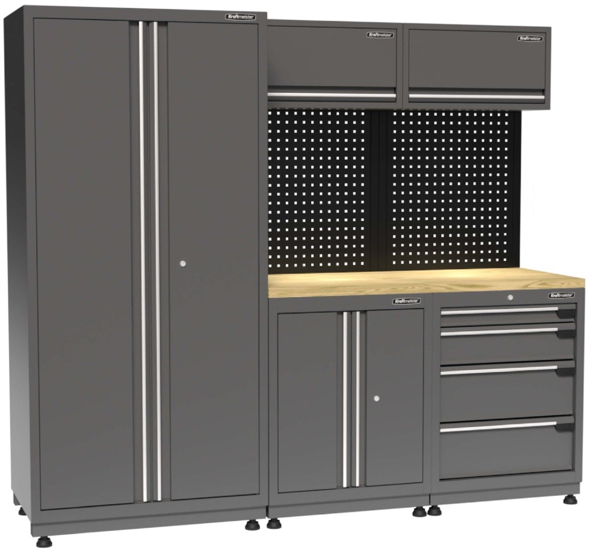 Kraftmeister Premium werkplaatsinrichting Kingston Eiken grijs