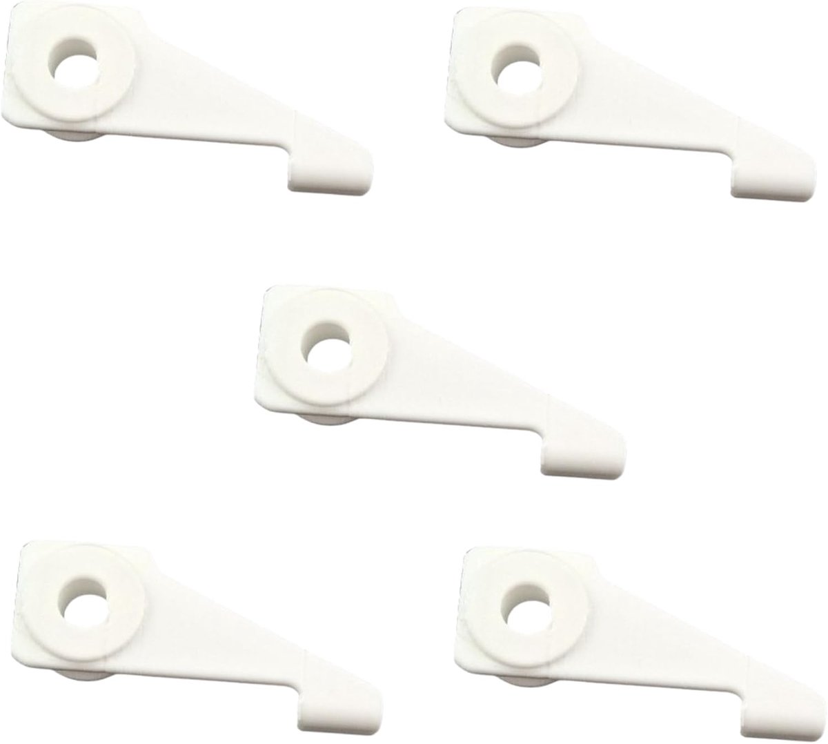 Replacement Sliders, Pack of 5, White, Ceiling Mount, 1-Way Compatible with IKEA VIDGA Ceiling Holder for Curtain Rail - ShopVlot