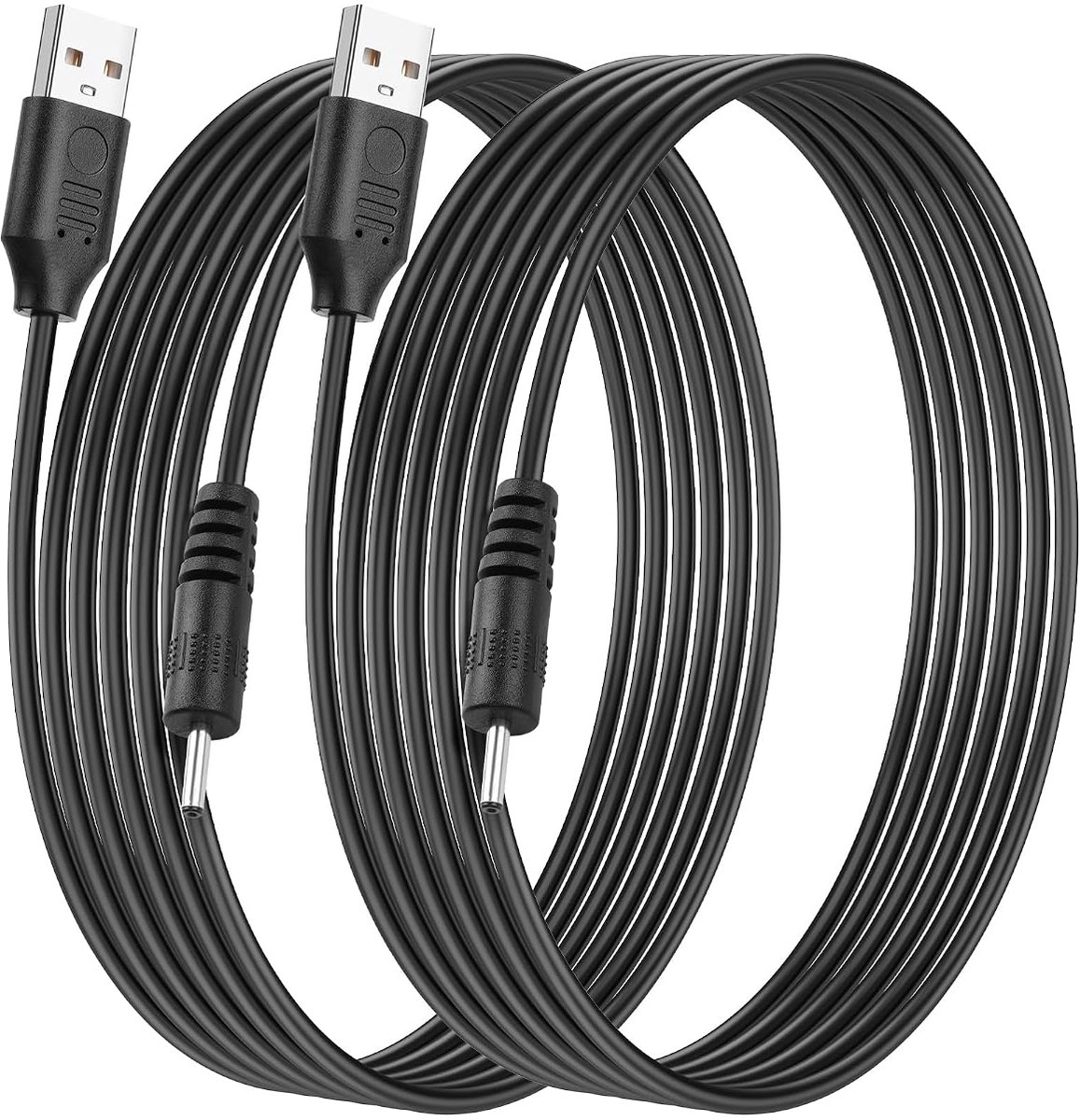 SinLoon USB to DC 2.5 x 0.7mm Network Cable 5V 3A 10ft, 2pcs Charging Cable for Tablets/Small Electronics, Pure Copper - ShopVlot