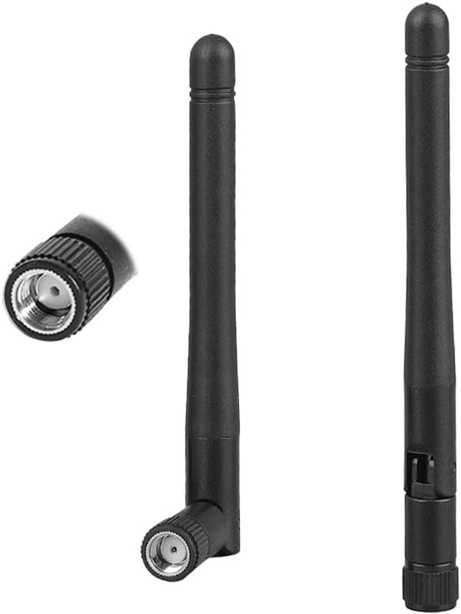 RP-SMA WiFi-antenne, 2 stuks WiFi-antenne, 2,4 GHz, 5 GHz, 5,8 GHz 3 dBi, MIMO mannelijke dual-band externe connector - ShopVlot