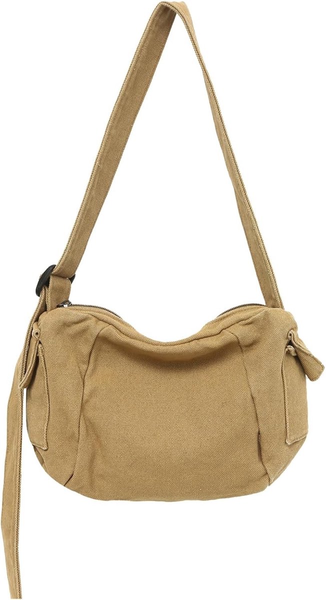 Dames schoudertas van canvas voor dagelijks gebruik en reizen, stijlvolle crossbody tas met veel ruimte