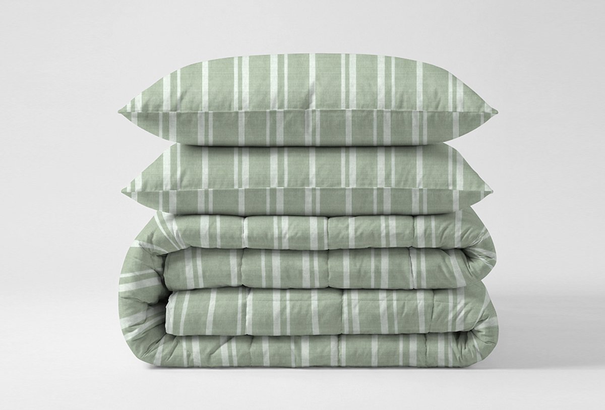 Zydante - Eazzzy dekbed zonder overtrek - Vertigo green - 200x200 cm