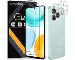 Phoona Tempered Glass Screen Protector Film for Honor X5C Plus 4G, Pack of 2 Protective Glass with 2 Camera - ShopVlot