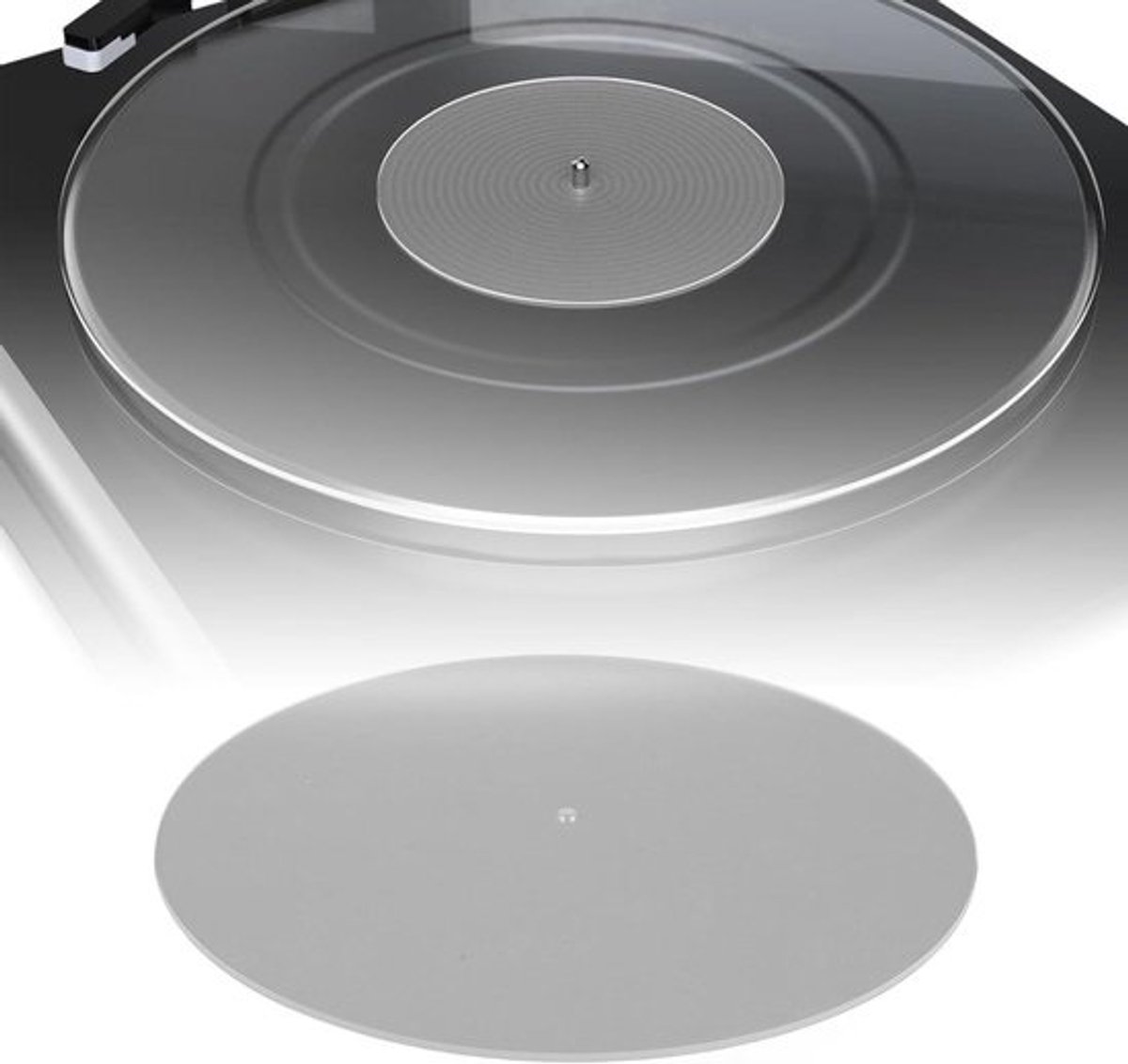 Acryl-draaitafelmat - voor 12 inch-platenspelers - Antistatisch - verbeterde geluidskwaliteit - Voor hifi-liefhebbers - nieuw