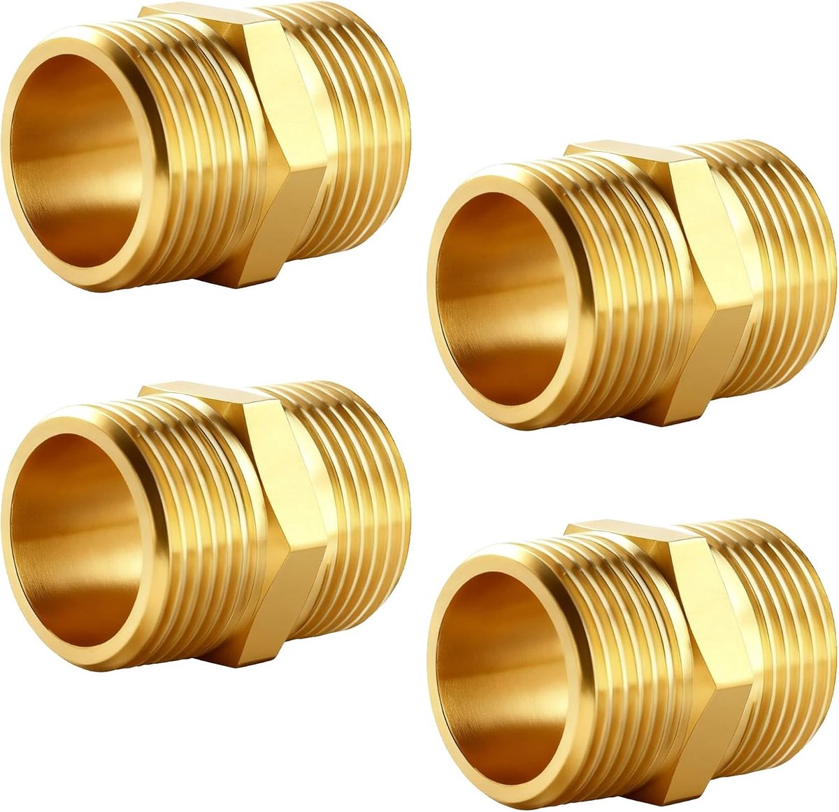 Dubbele 3/4 inch messing nippel - robuust en roestvrij - geschikt voor drinkwater - hoge druk en temperatuurbestendig - ShopVlot