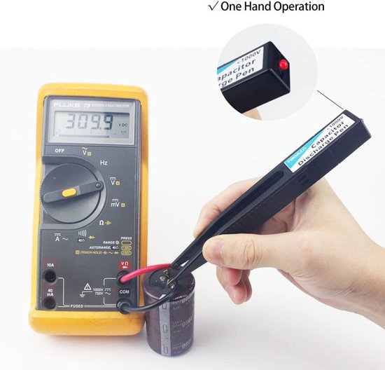 Dailygoods - Hoogspanning Ontlading Pen - Snelle Reparatie Tool - Compact Formaat - Capacitieve Afvoer Pen - Voor Elektronica - 16 x 16 x 2,5 cm — afbeelding 2