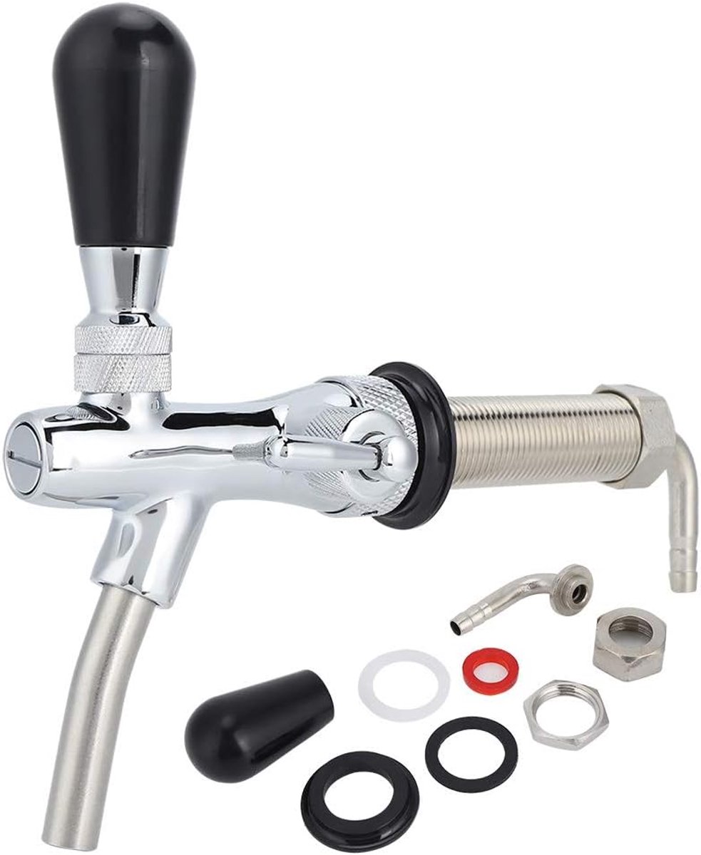 DEWIN Adjustable Beer Tap, G5/8 Inch Threaded Long Shaft Adjustable Faucet Dispenser Wine Tools Home Brewing - ShopVlot