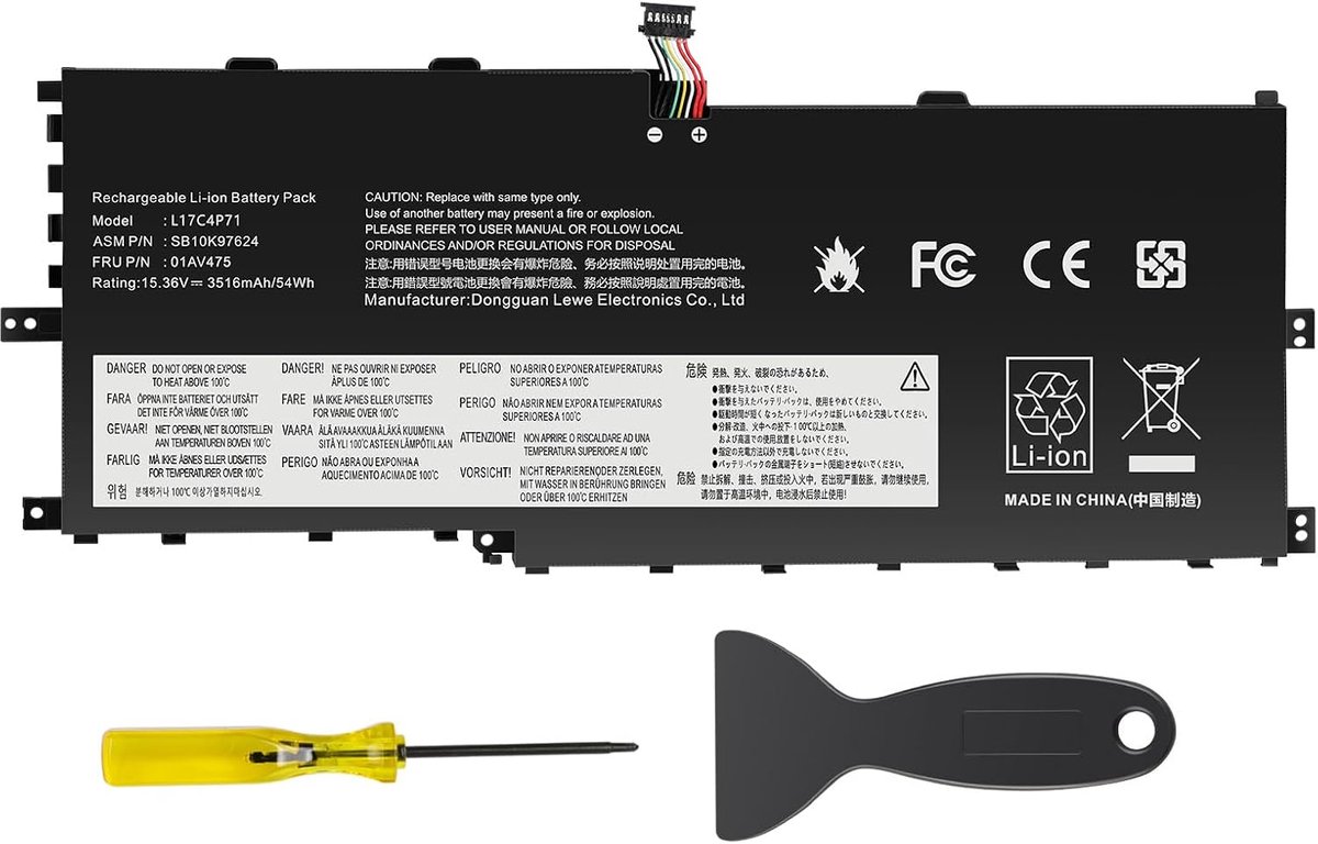 ASUNCELL 15.36V/54Wh L17M4P71 Laptop Battery for ThinkPad X1 Yoga 3rd Gen (X1 Yoga 2018) Series, L17M4P71 L17C4P71 - ShopVlot