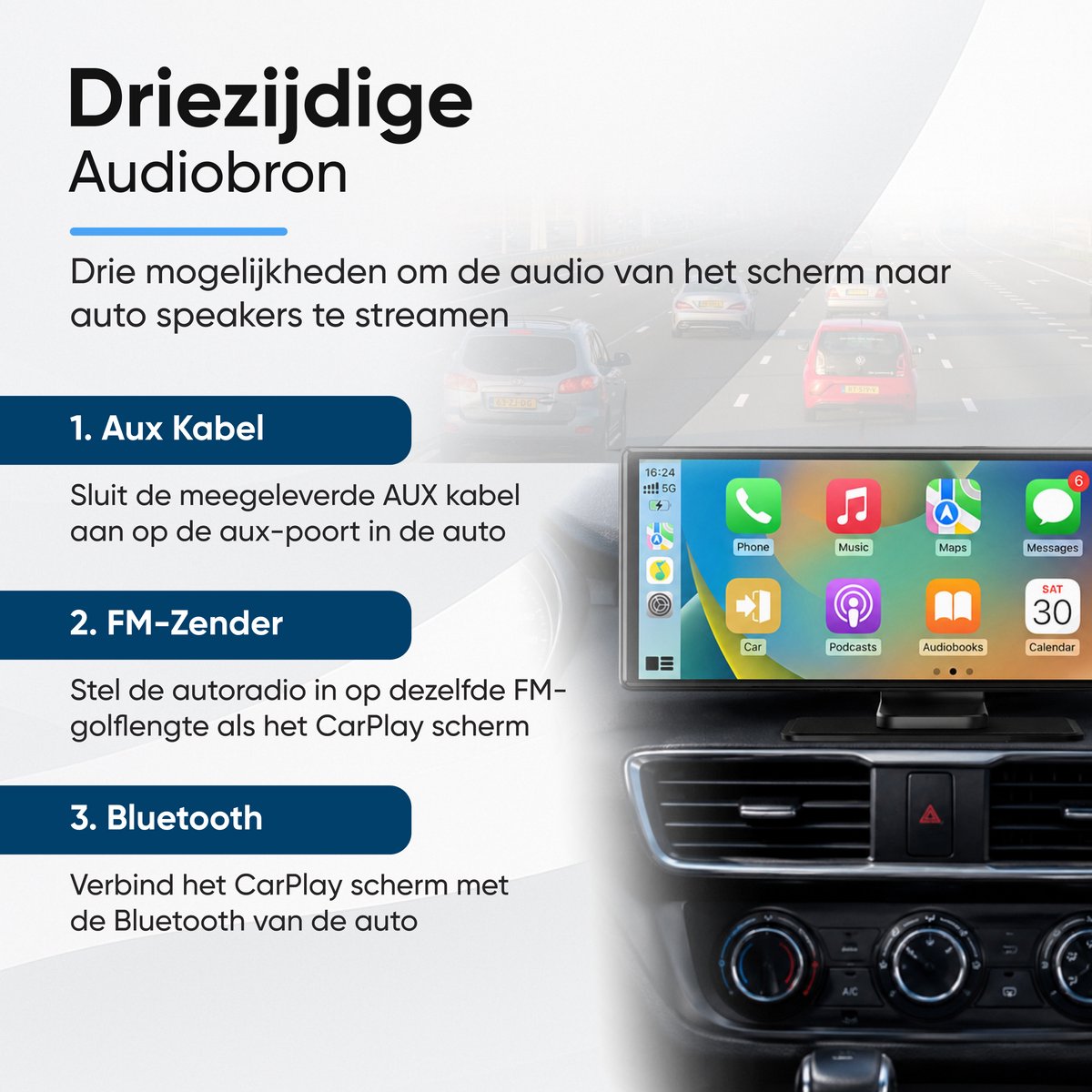 CarMe CarPlay Scherm PRO 10 Inch - Premium Design - Apple CarPlay & Android Auto (Draadloos) - Touchscreen - Navigatiesysteem auto - Android Auto scherm — cadeau in Gadgets - foto 8