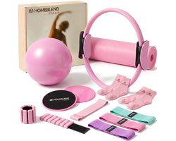 Homeblend Pilates Set - 14-delig - Roze - Fitness - Incl. Yoga Mat