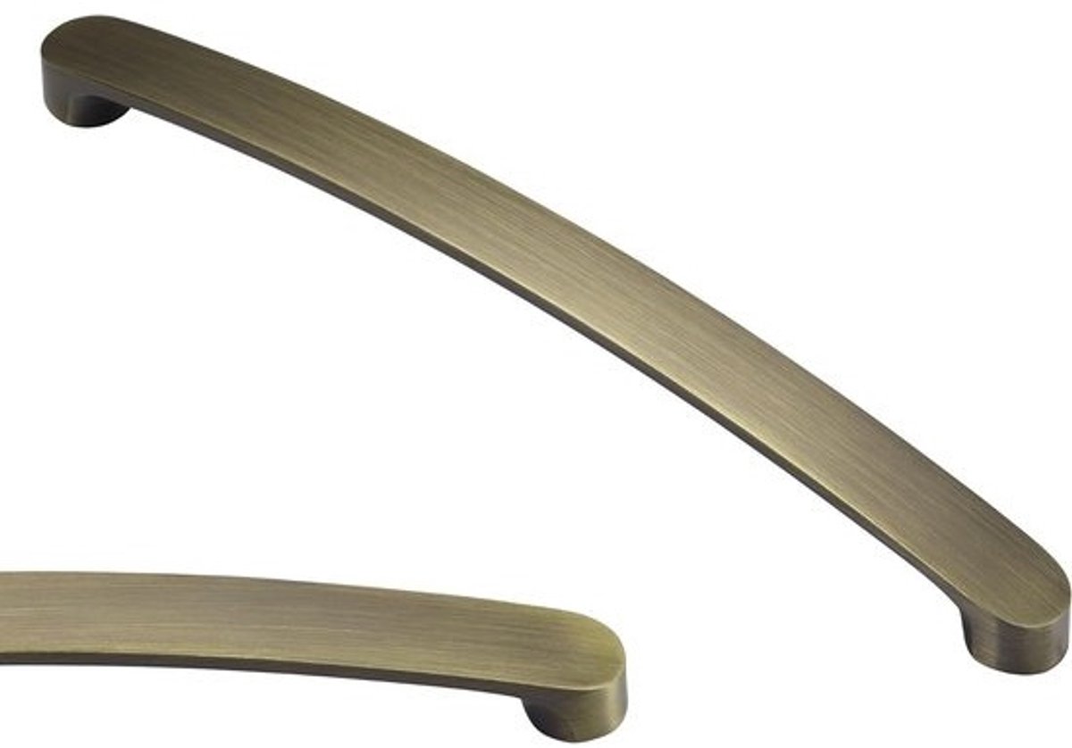 Moderne kastgrepen - geborsteld antiek messing - 160 mm gatafstand - 175 mm lengte - duurzaam keukenaccessoire, hoogwaardige zinklegering