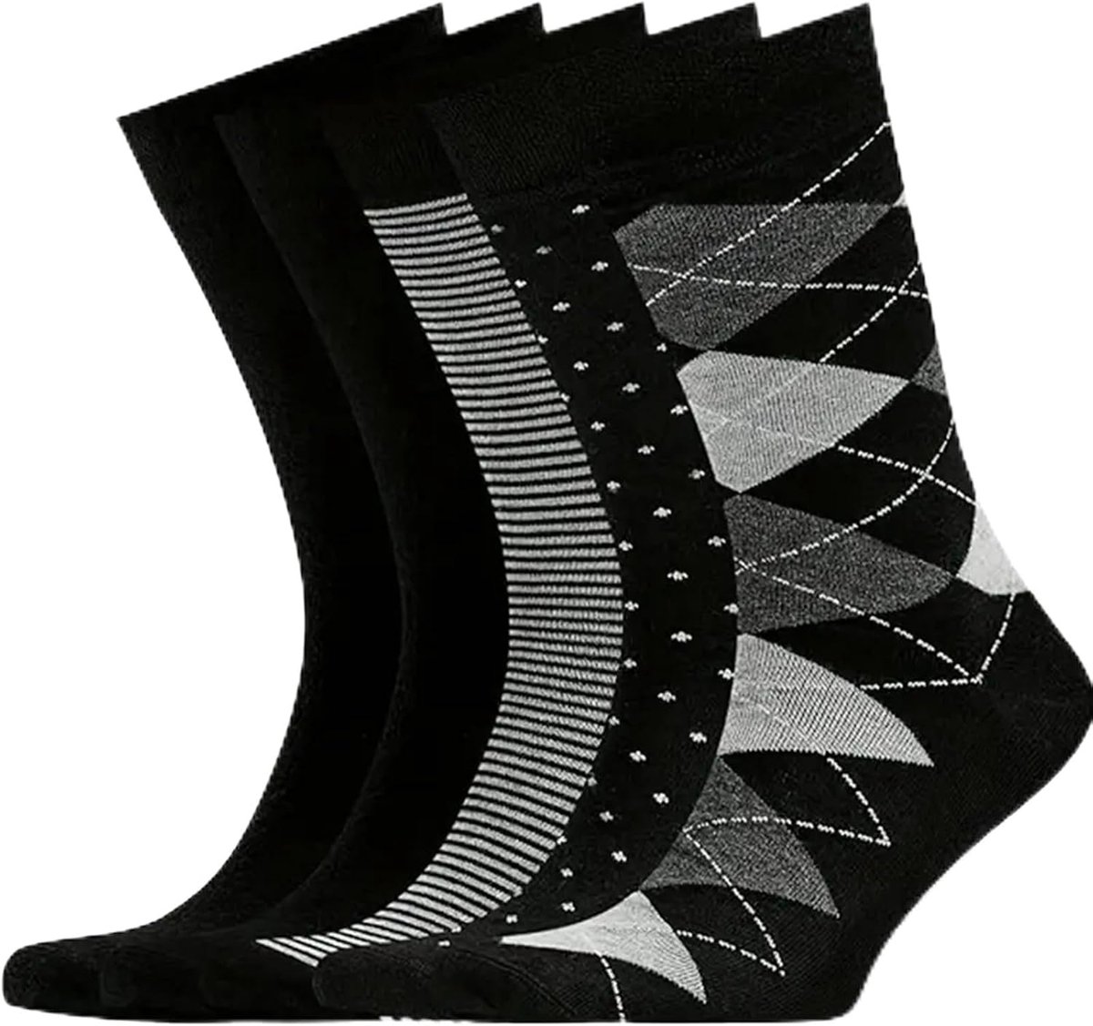 5 paar herensokken met ronde hals, ademende casual sokken voor sneakers, sokken voor heren