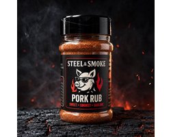 Steel & Smoke Pork Rub – BBQ Kruiden voor Varkensvlees – 200 g