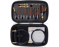 20-delige reinigingsset voor pistool, geweer, reiniging, borstels voor dweil, jacht, softair, geweer, pistool, reinigingsborstel, 22/.357/.38/9mm/.40/.45