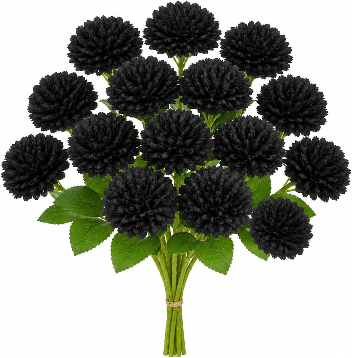 Kunstbloemen zoals echte chrysant, kunstbloemen, hortensia