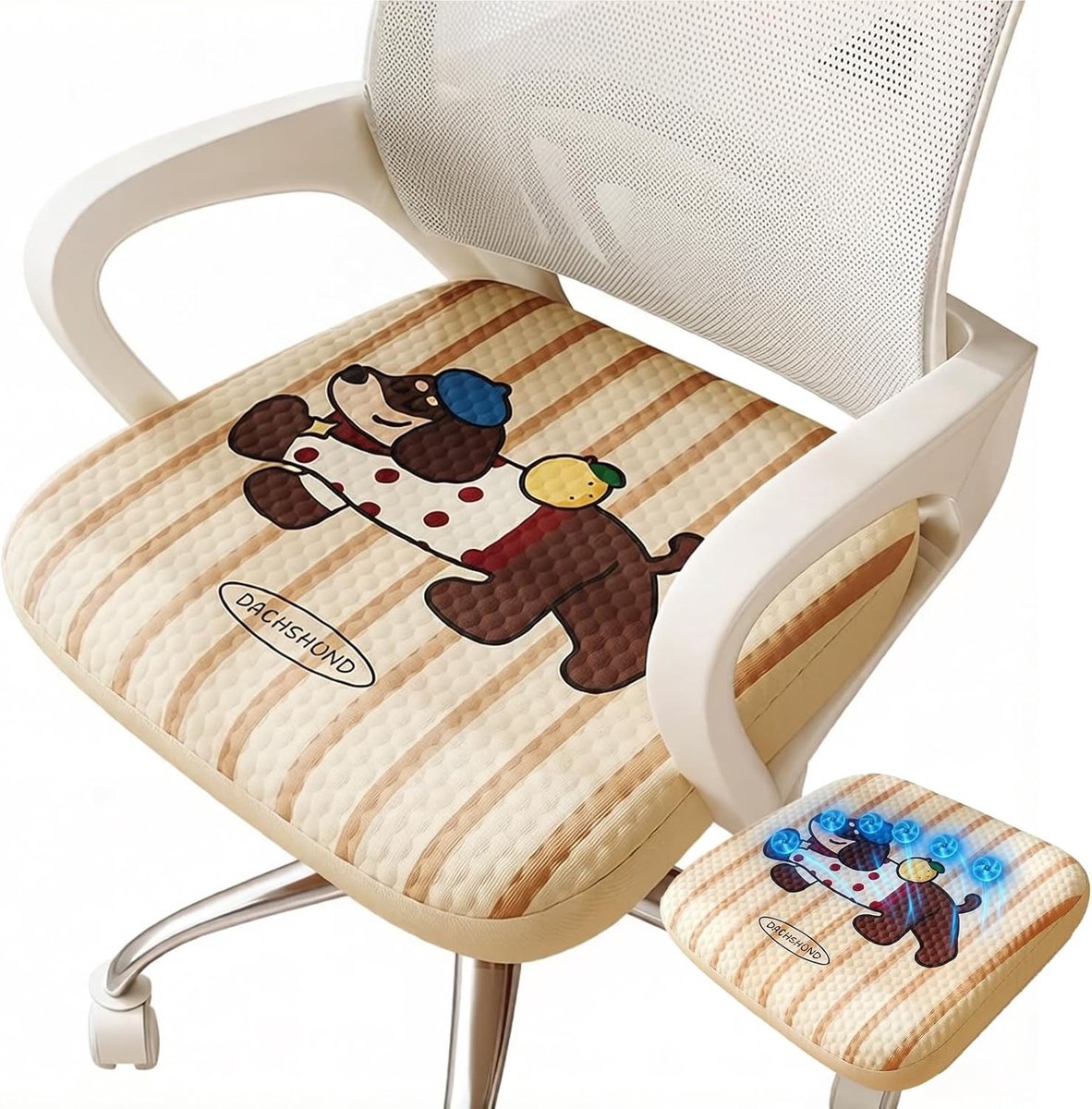 Verstelbare Stoelhoes voor Kantoorstoelen, Ademend en Wasbaar, Geschikt voor Stoelen van 46-54 cm, Duurzaam en Comfortabel