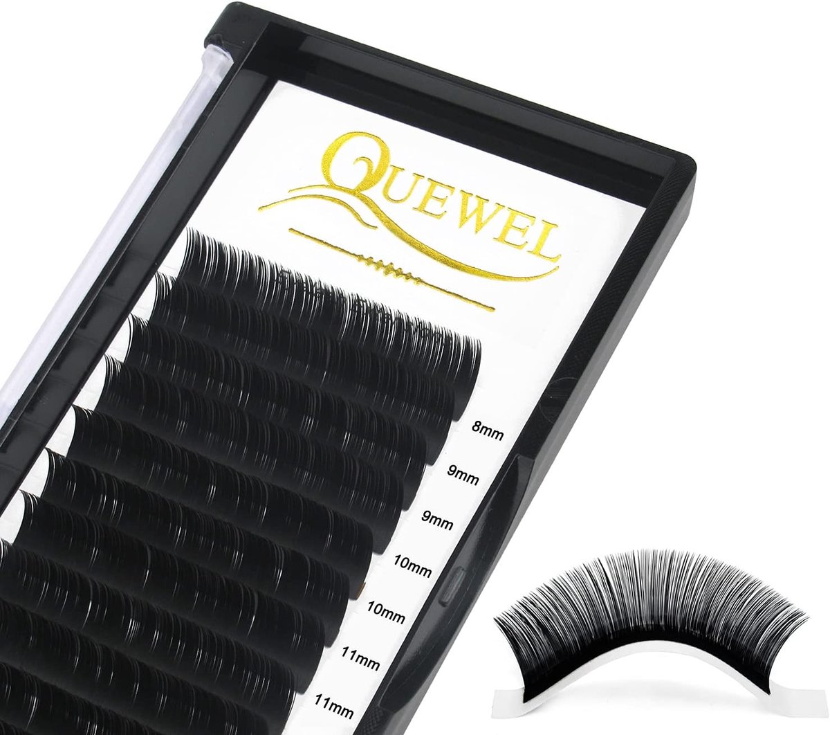 Eyelash Extension 0.03 D Curl Length Mix-8-14mm Soft Black Matt - ShopVlot