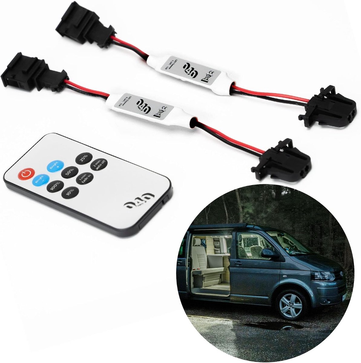 040 Parts LED Dimmer Compatible with VW T5, T6, Bulli - Transforms Simple LEDs into Dimmable LED, with Remote Control - ShopVlot