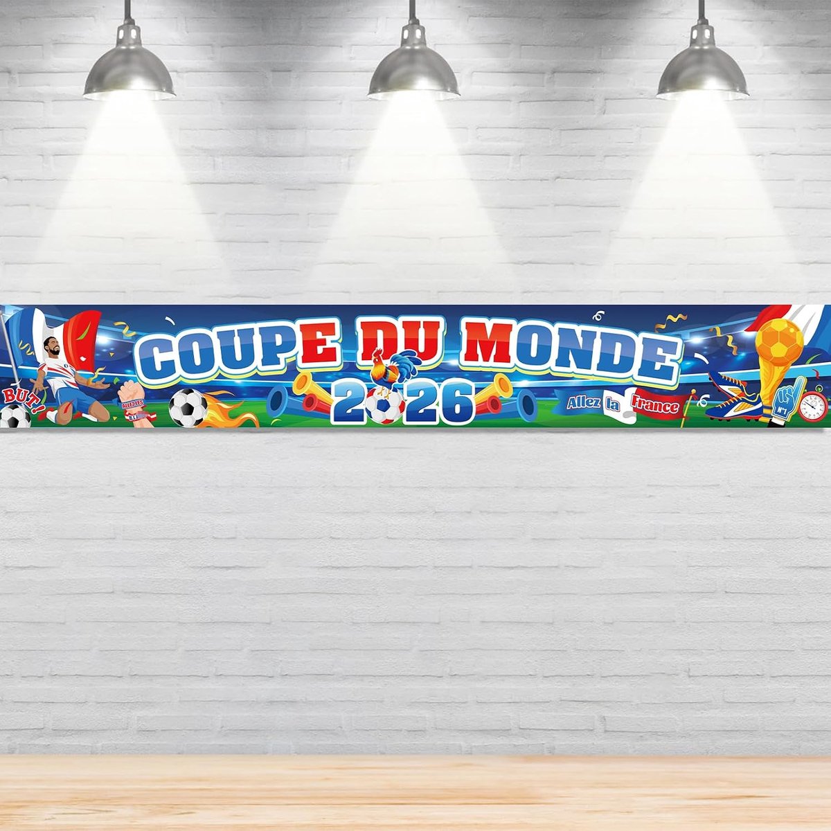 DPKOW Football Coupe du Monde 2026 Bannière Décoration Pour France Supporter, Bannière Equipe France Fans Coupe du - ShopVlot