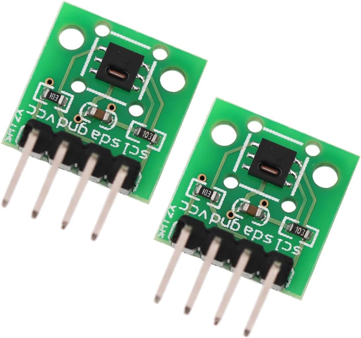 2 stuks SHT20 temperatuur-vochtigheidssensormodule, digitale I2C IIC-uitgang, temperatuurmeting van -40 tot 125 °C en 0 tot 100% RV