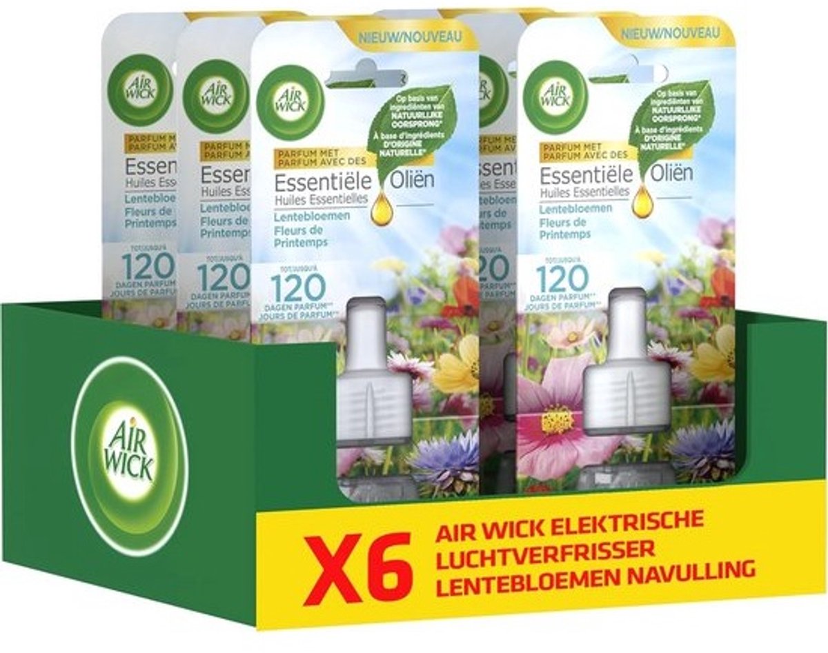 Elektrische luchtverfrisser navulling - Lentebloemen - 6x19ml