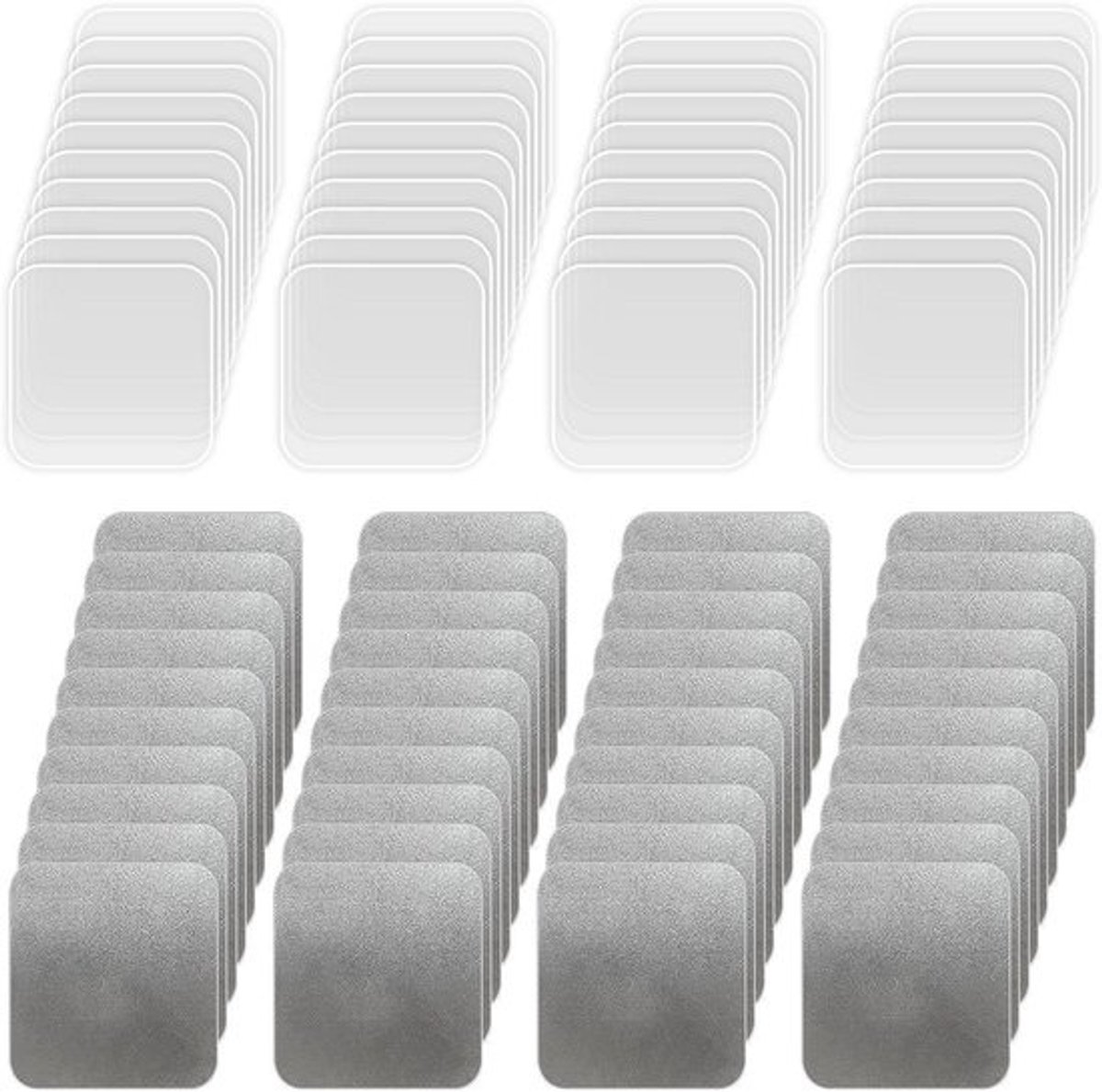 verpakking met 40 dubbelzijdige gesatineerde kleefpads - voor spoorloos bevestigen - water- en vochtbestendig - handig - voor thuisgebruik
