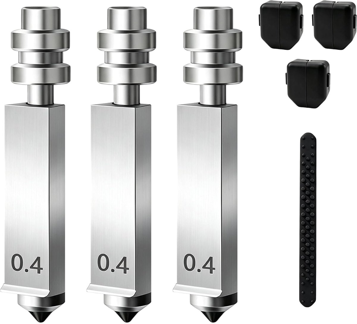 3 stuks 0,4 mm hot-end mondstuk voor Kobra X Combo geïntegreerde gehard stalen sproeiers