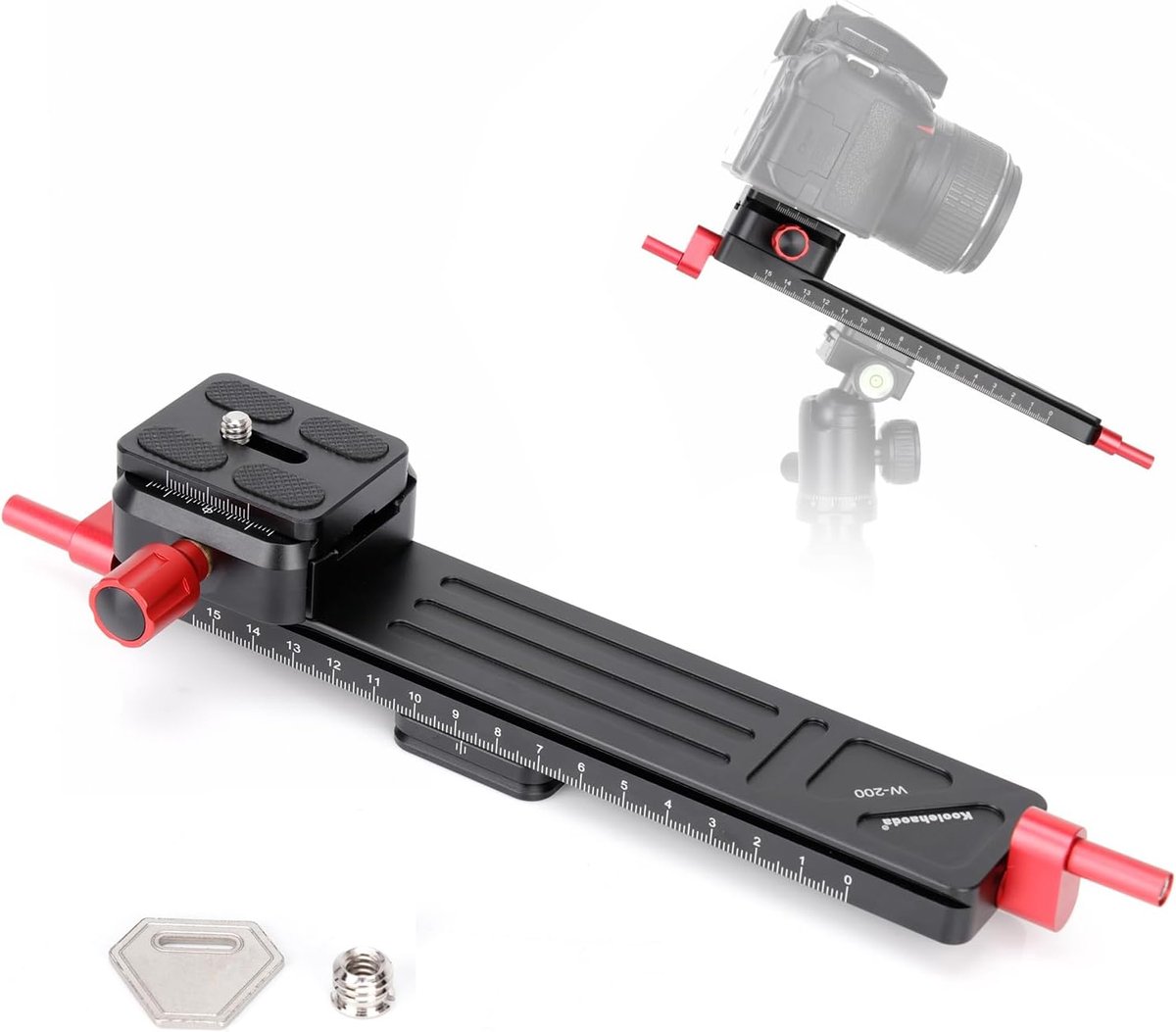 Koolehadao Macro Focus Rail for Close Up Photography Macro Photography Precise Focus Rail with 1/4 Screw Quick Release - ShopVlot