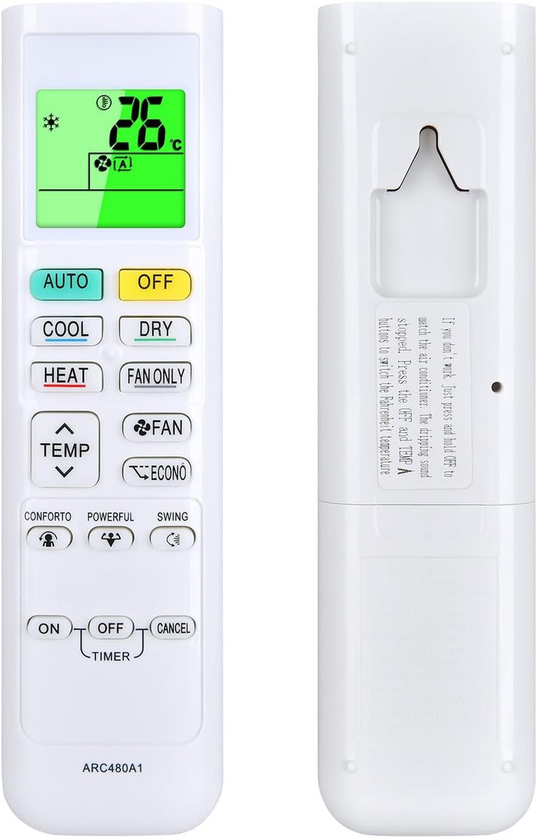 Replacement Remote Control ARC480A1 for DAIKINARC480A6 ARC480A8 ARC480A11 - ShopVlot