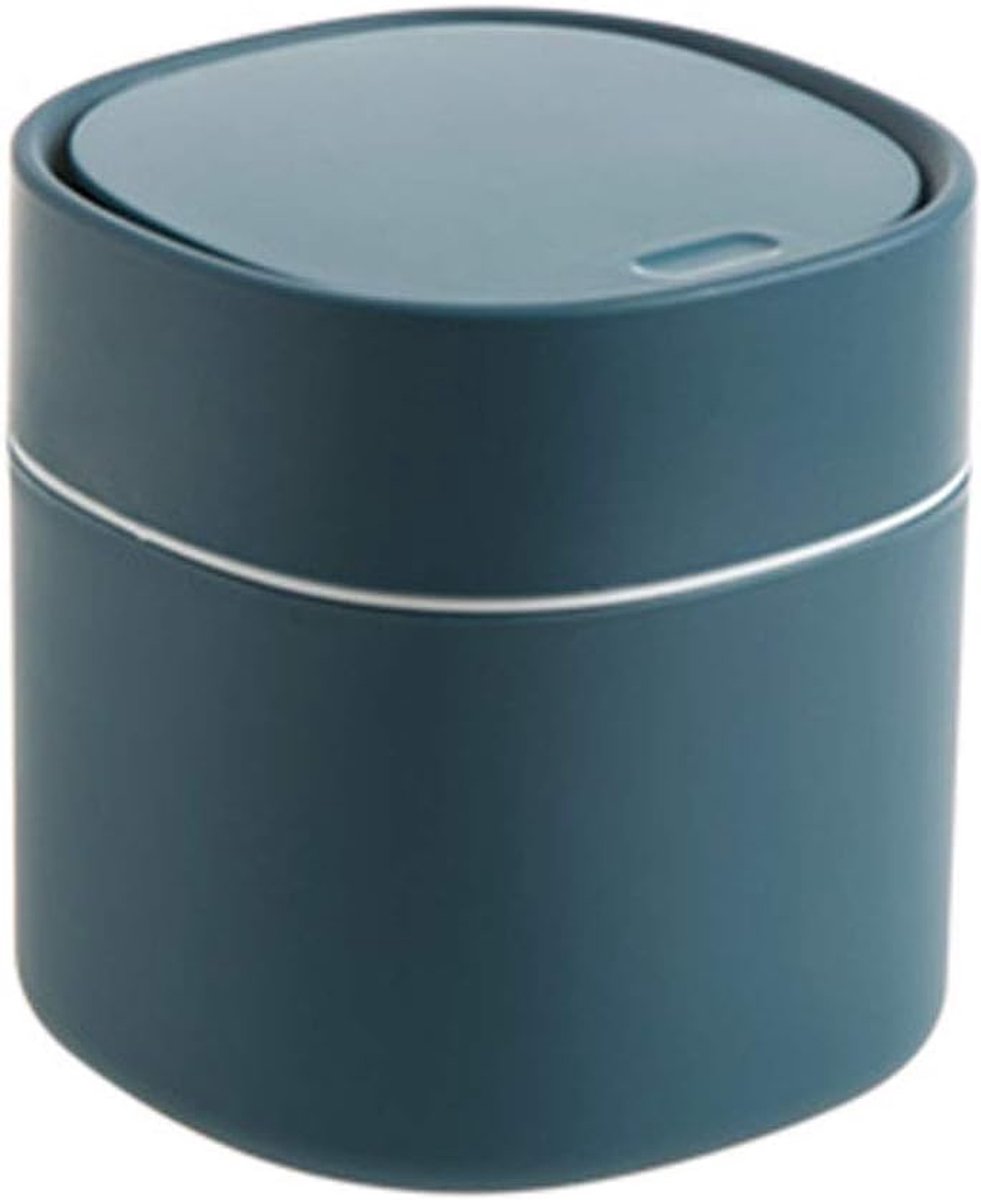 Mini desktop trash can office flip small trash can dormitory bedroom bedside pop up storage bin - ShopVlot