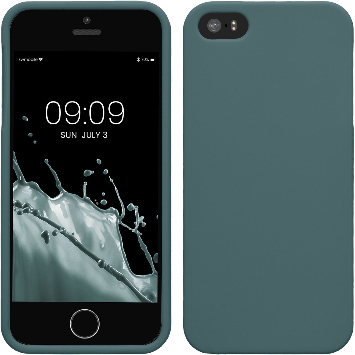 kwmobile telefoonhoesje geschikt voor Apple iPhone SE (1e gen. 2016) / iPhone 5 / 5S - Hoesje voor smartphone - Back cover in Arctische nacht