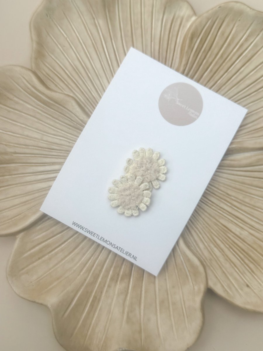 Antislip Haarspeldje - Cozy Flowers - Blush - Haarspeldjes voor Baby & Newborn - Haarspeldje voor Meisjes & Kinderen - Haaraccessoires - Babyshower - Kraamcadeau