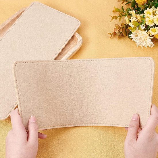 2 Stuks Handtas Basisvormer van Vilt, 30.5x13.2cm, Ondersteuning voor Tote, Schoudertas en Rugzak, Tan, 6mm Dikte, Perfect voor Reis en Organisatie — afbeelding 2