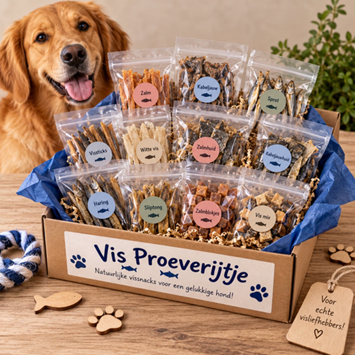 Animal King Vissnacks voor Honden – Natuurlijke Hondensnacks – Vis Proeverijtje