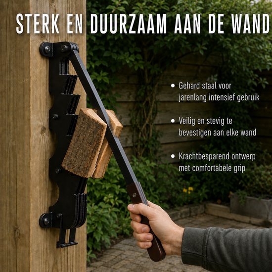 KLOOVE Houtklover Wandmodel - Houtsplijter voor Aanmaakhout - Wandmontage — afbeelding 3
