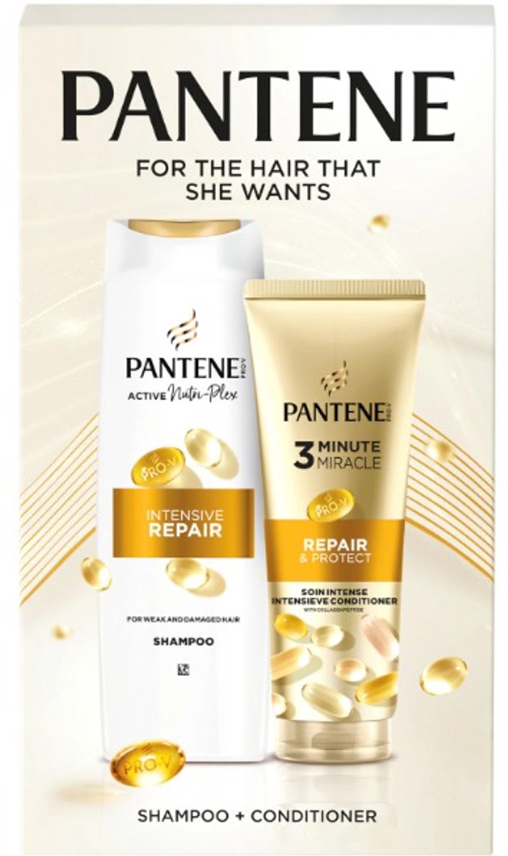 Giftset Pantene - Shampoo 400ml infinitely long + conditioner 220ml 3min miracle