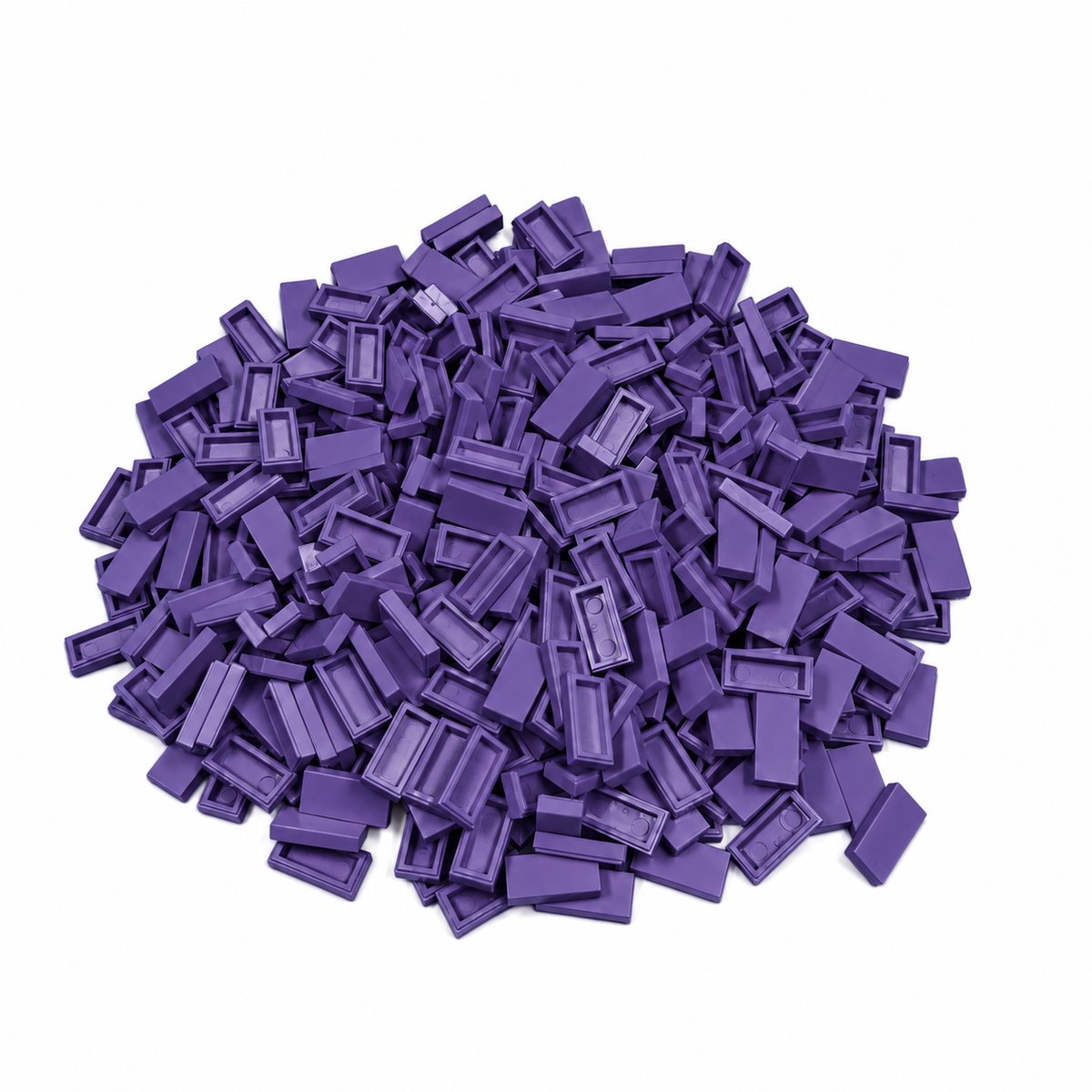 300 Bouwstenen 1x2 tile | Paars | Compatibel met Lego Classic | Keuze uit vele kleuren | SmallBricks