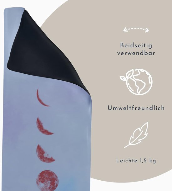 SnelShoppen - PUNIMA RPET Travel Yogamat 2-in-1 Handdoek, Extra Dun en Licht, 0,1 mm Dik, 1,4 kg, Opvouwbare Reis Yogamat voor Yoga, Fitness en Sport van Snelshoppen — afbeelding 5