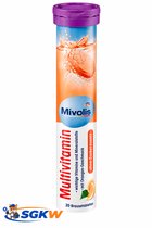 Mivolis Multivitamin bruistabletten met sinaasappelsmaak en zonder toegevoegde suiker.