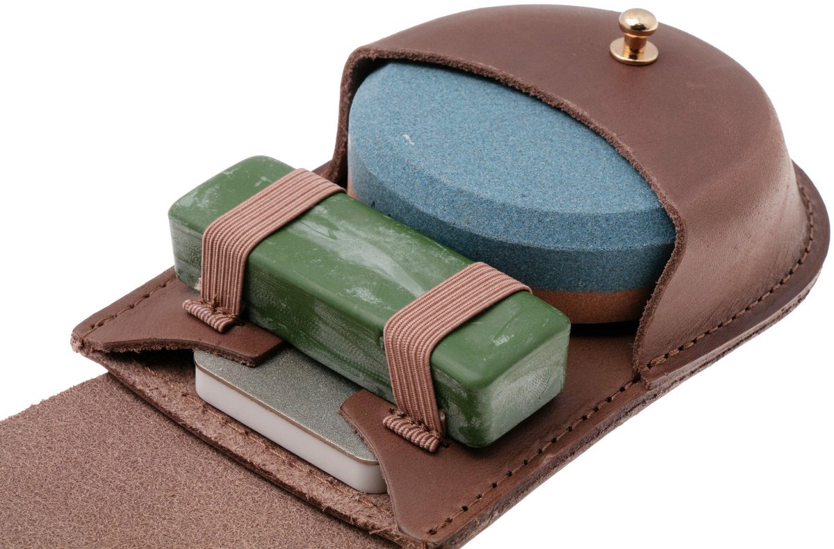 Skerper Field Sharpening Kit - Complete Slijpset met Lederen Foedraal