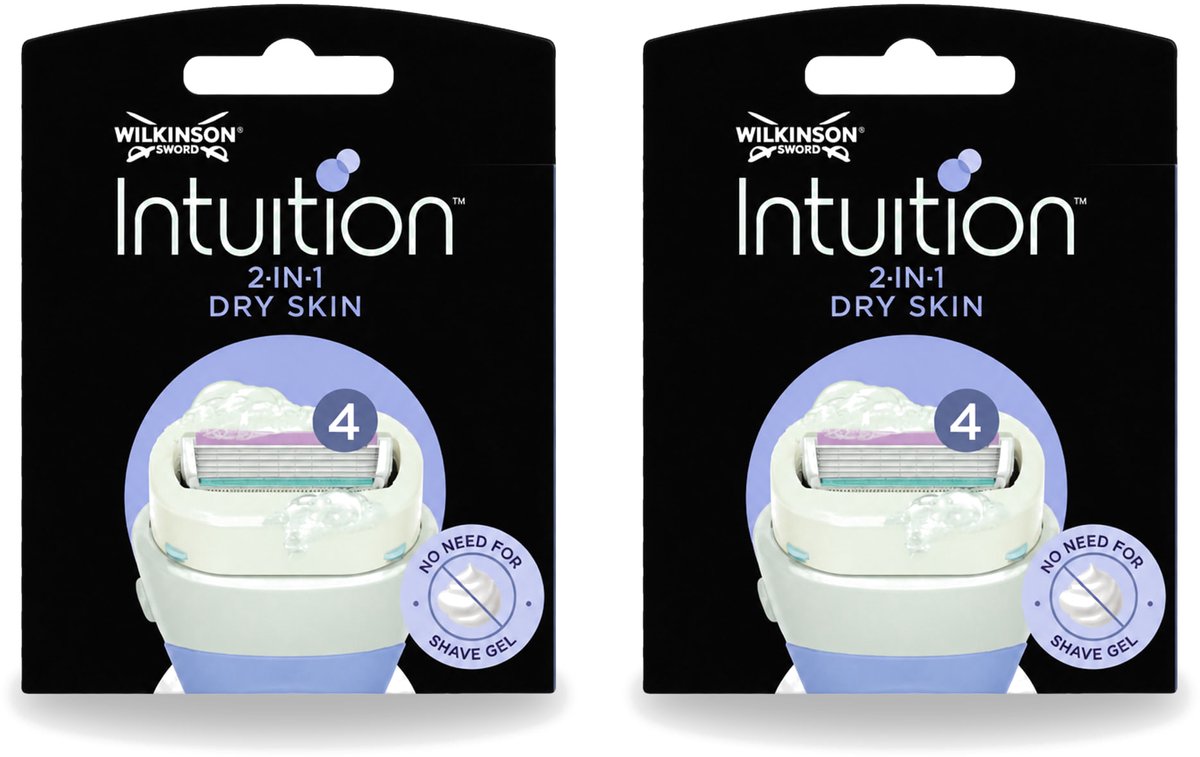 2 x Wilkinson – Scheermesjes – Intuition Dry Skin Coconut Milk & Almond Oil – 3 Scheermesjes - Voordeelverpakking - 2 stuks
