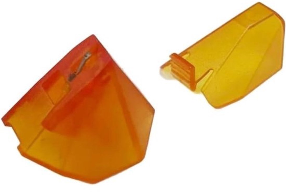 Vervangende naald - Stylusnaald - Muziek afspelen - Elliptische punt - 7 x 5 x 4 cm - Oranje