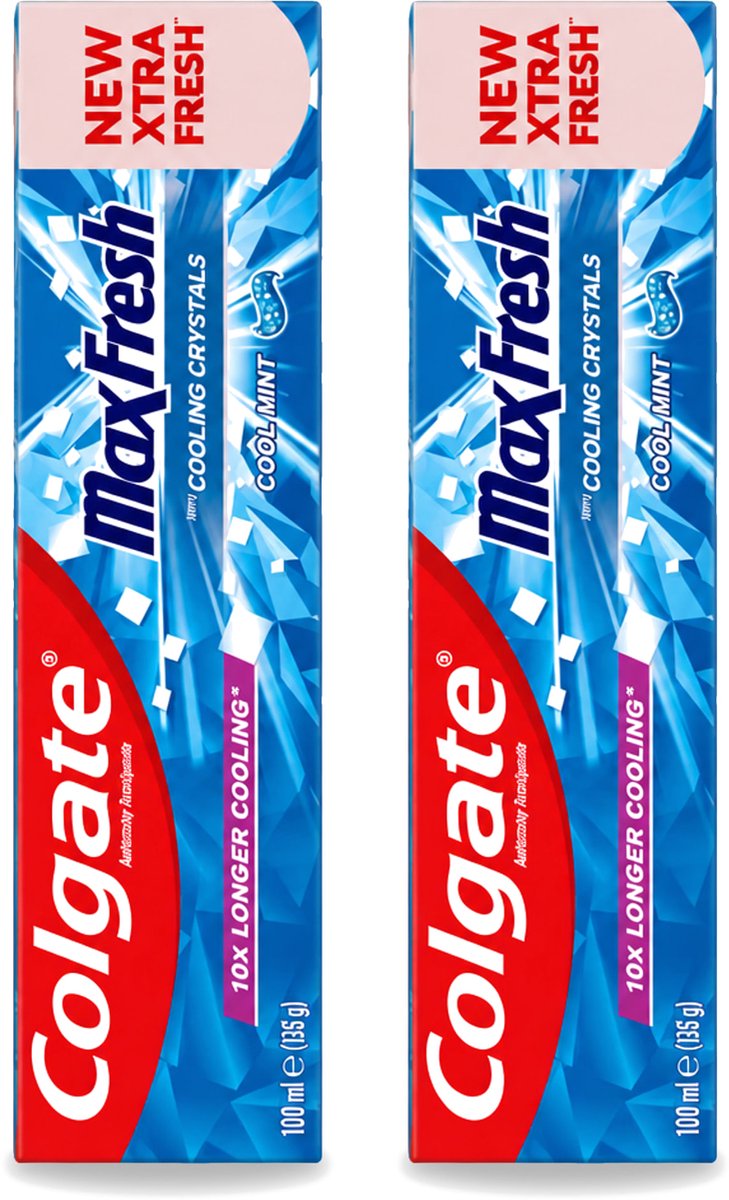 2 x Colgate - Max Fresh - Cool Mint - Tandpasta - 100ml - Voordeelverpakking - 2 stuks