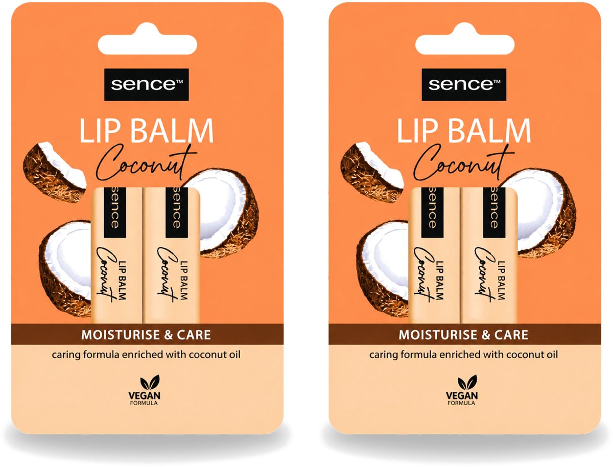 2 x Sence - Moisturise & Care - Lippenbalsem Duo - Verzorgend - 2 x 4,3 g - Voordeelverpakking - 2 stuks