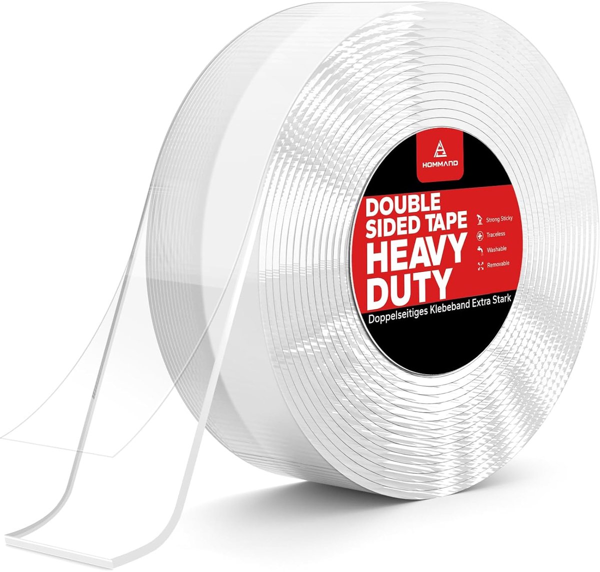 SnelShoppen - Dubbelzijdige Tape Heavy Duty, Extra Sterk, Waterproof Acryl, Verwijderbare Hechting voor Wanden en Tapijt, 5m x 3cm x 2mm